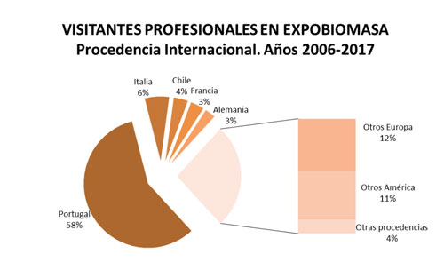 Gráfico visitantes profesionales 2006-2017