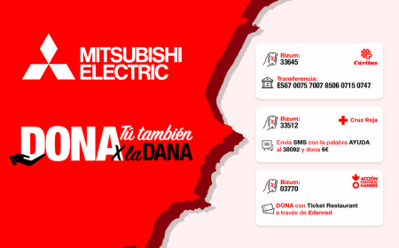 Mitsubishi Electric organiza campana donaciones ayudar afectados DANA