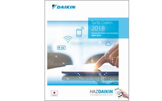 Tarifa de precios Daikin 2018 con novedades