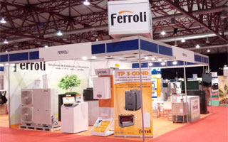 Stand de Ferroli en la feria de la energía de Galicia