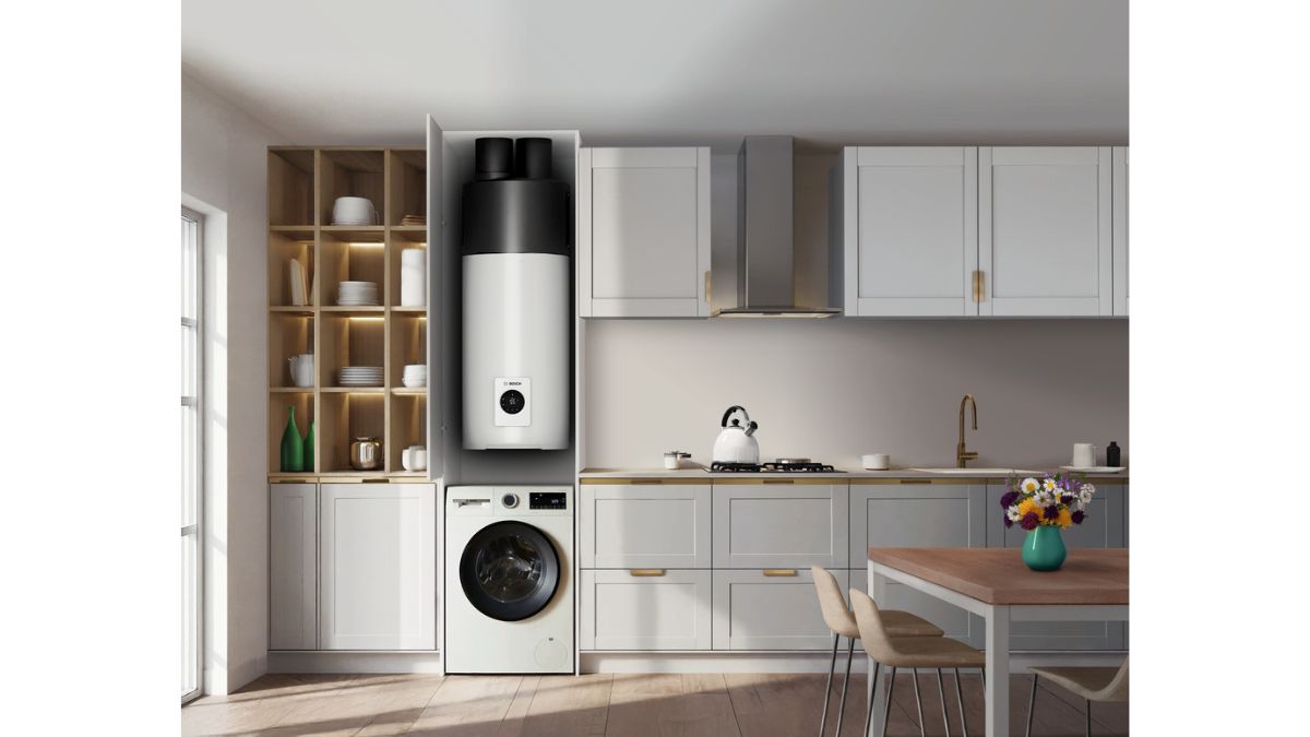 Bomba calor ACS Bosch Compress 5001 DW R290 mural pie depósito