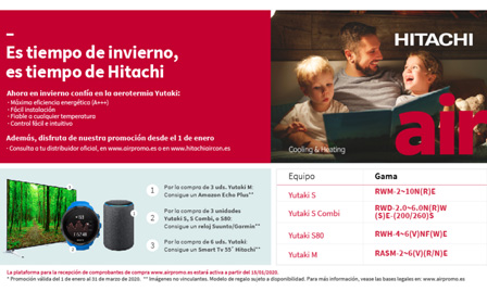 Promoción de invierno aerotermia Yutaki de Hitachi