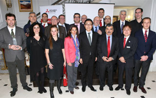 Entrega de premios 3 diamantes de Mitsubishi Electric en la Embajada de Japón