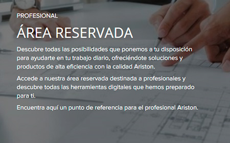 Ariston presenta la nueva Área Reservada Ariston y la nueva herramienta de estudios técnicos Aritech