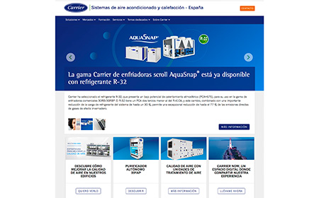 Carrier lanza su nueva web en España, un espacio diseñado para mejorar la experiencia del cliente