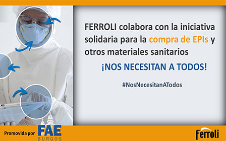 Ferroli colabora con material sanitario