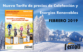 Nueva tarifa Ferroli para Calefacción y Energías Renovables