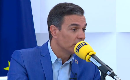 Pedro Sánchez en entrevista a la SER. Fuente: Twitter Pedro Sánchez