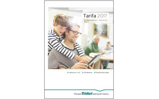 Portada de la Tarifa Vaillant 2017 