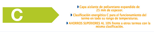 Certificación energética C gracias a la capa aislante