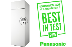 Bomba de calor All in One de Panasonic con el sello "Best in Test"