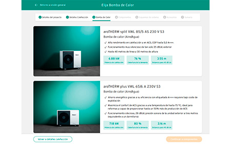 Nueva herramienta de prediseño de instalaciones con bomba de calor de Vaillant