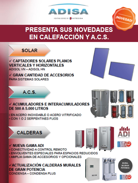 Infografía con las novedades en sistemas de calefacción de ADISA