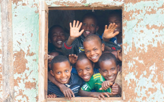 Niños en una escuela de Mozambique