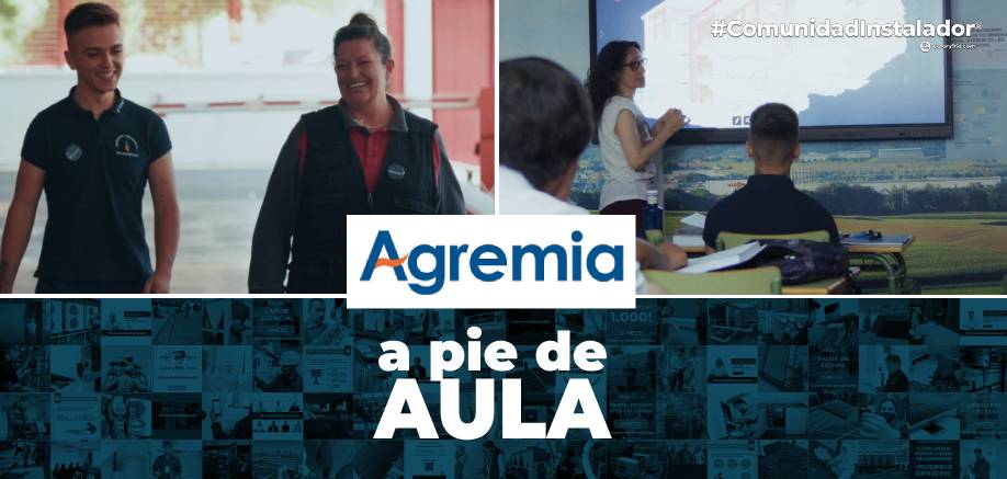 a pie de aula en escuela técnica de Agremia