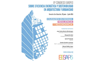 Cartel Congreso EESAP6 sobre eficiencia energética y sostenibilidad en Arquitectura