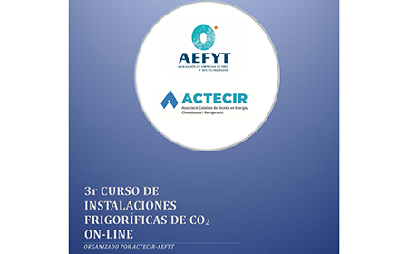 AEFYT y ACTECIR presentan el tercer curso online de instalaciones frigoríficas de CO2