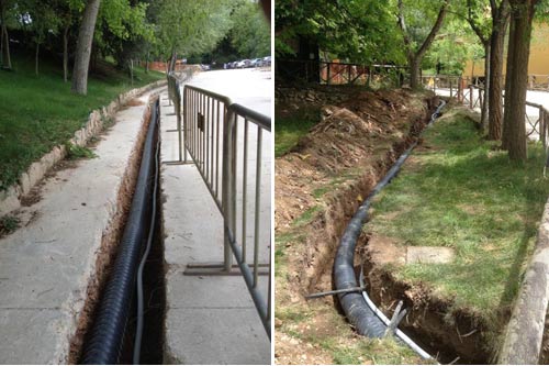 Instalación del sistema de tubería Rauvitherm de Rehau en el Monasterio de Piedra