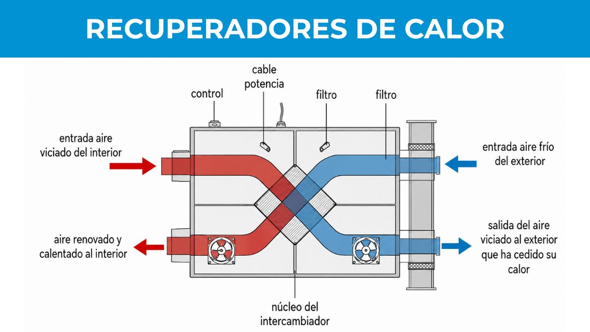 Recuperadores de calor: qué son y cómo funcionan Recuperadores de calor: qué son, cómo funcionan y por qué son tan eficientes
