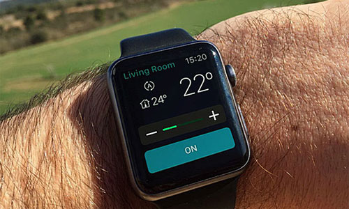 Regulación de la climatización mediante aplicación para Apple Watch