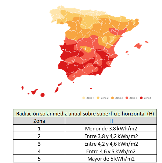 calefaccion solar mapa