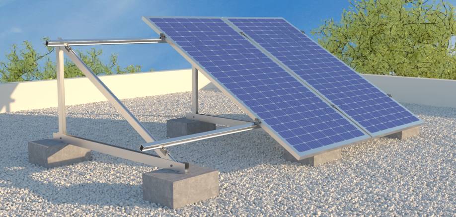 estructura placas solares clipado