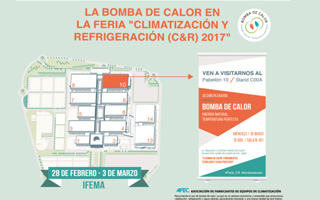 Mapa de la feria Climatización y Refrigeración C&R 2017 con la ubicación del stand de AFEC