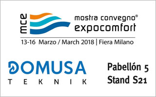 Domusa Teknik estará en el Pabellón 5 Stand 21 de la MCE Milán