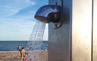 rociador de ducha Presto en playa