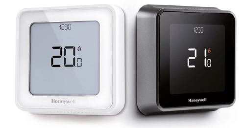 Termostato inteligente Honeywell Home T6 en blanco y negro