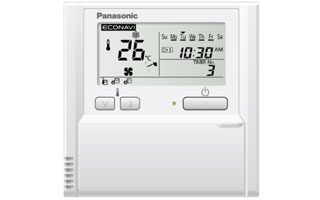 Control remoto con termostato para regulación del aire acondicionado Panasonic