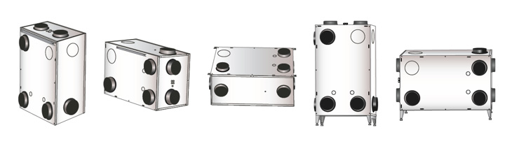Múltiples posiciones de instalación del recuperador de calor KEOLI 