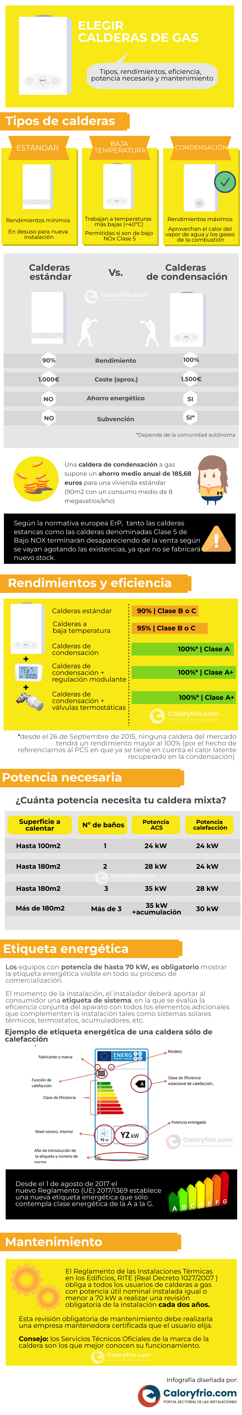 Infografía Elegir Calderas de Gas