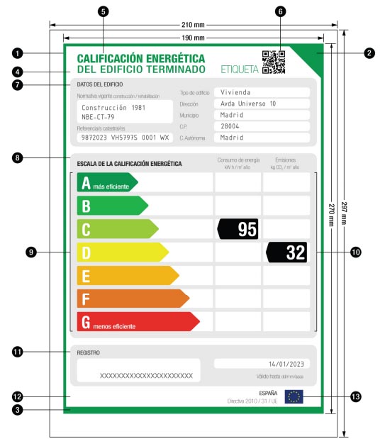 Etiqueta energética de los edificios