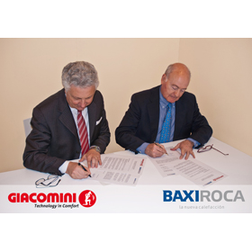 firma del acuerdo entre giacomini y baxi roca