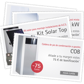 Cupones a instaladores del 75% de descuento de Wolf